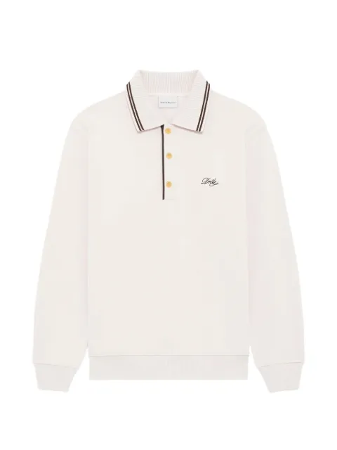 Drôle De Monsieur Drôle logo-embroidered polo shirt Neutrals LPL132CO127
