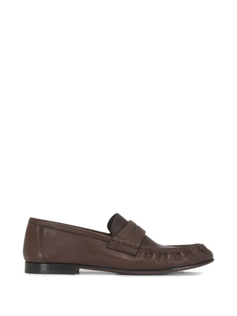 Brunello Cucinelli monili-embellished leather loafers Brown MZSLC3370PC9122