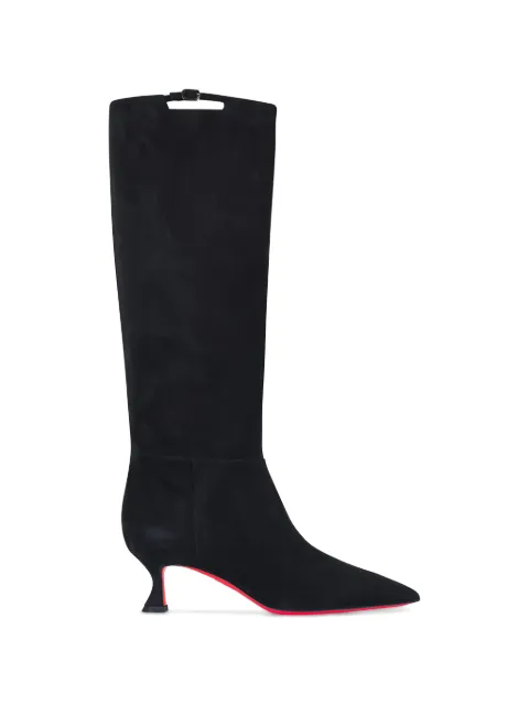 Santoni pointed-toe buckled boots Black SABINE55BOHZWN01