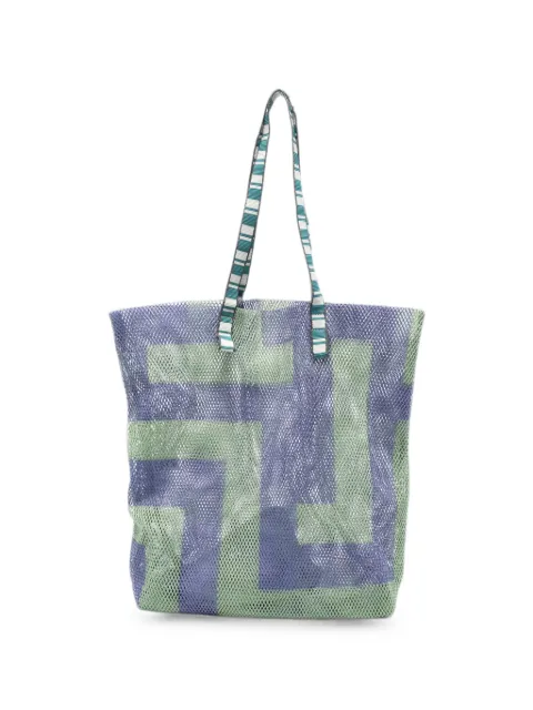 Épice geometric-print mesh shoulder bag Purple KANPURB