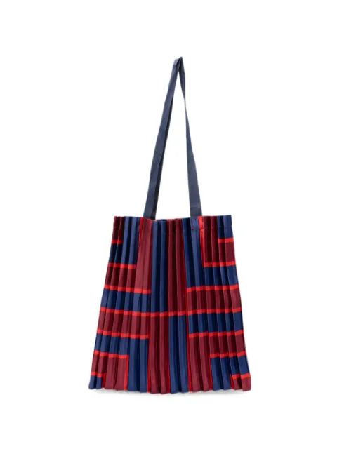 MULTITUDES BAGS Stintino pleated checked shoulder bag Blue STINTINO