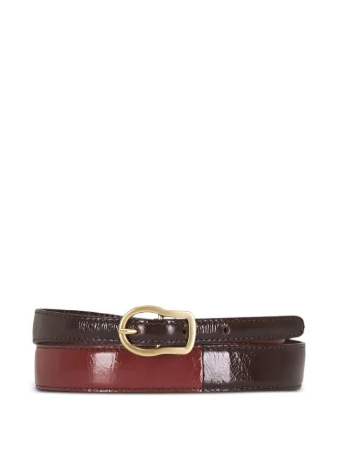 Dorothee Schumacher colour-block leather belt Brown 550108076