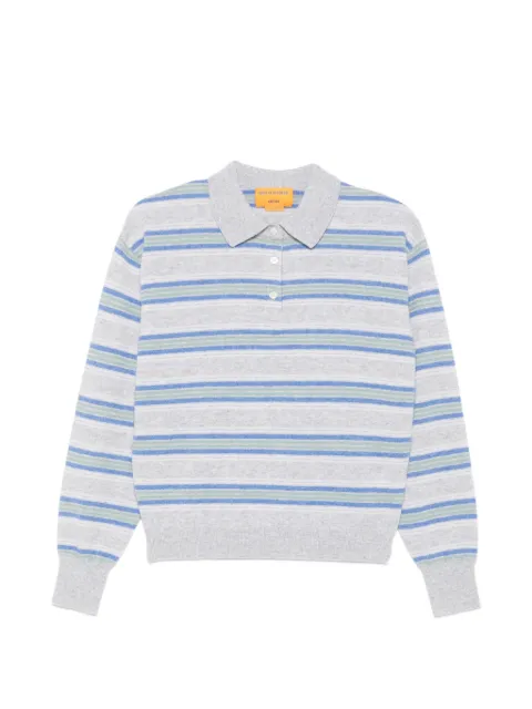 Guest In Residence striped long-sleeve polo shirt Grey W43810JLSTONECOMBO