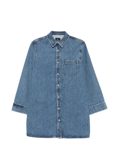 ANINE BING Mary button-up chest-pocket mini dress Blue A0212259