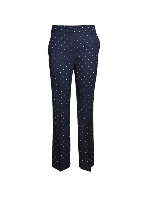 Room 52 polka-dot straight-leg trousers Blue T294TRF96