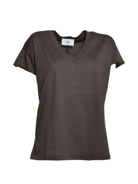 SOLOTRE V-neck short-sleeve T-shirt Brown M1AB0191