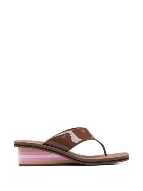 Chloé Chloé Swimming cool wedge sandals Brown CH26A19KYI