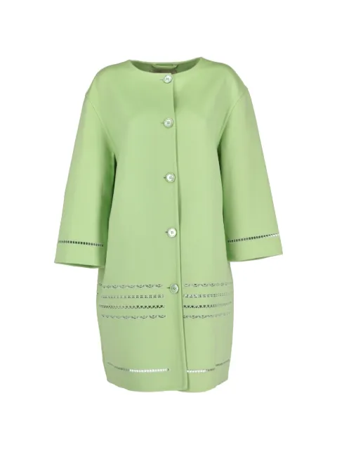 Ermanno Scervino Vintage cut-out coat Green CVM266119