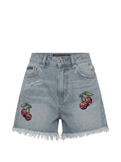 Philipp Plein belt-loops shorts Blue UAFCWDT3033PDE004N