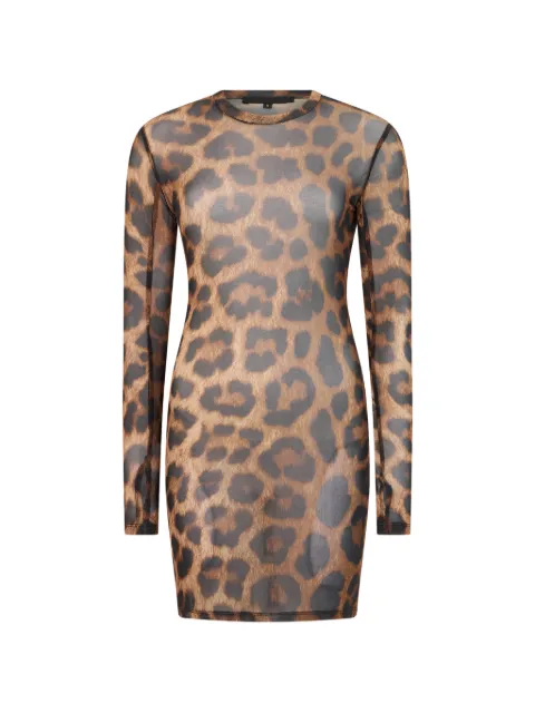 Philipp Plein leopard-print midi dress Neutrals AAFCWRG3627PTE067N