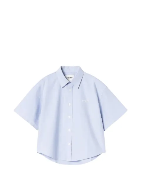 Carhartt WIP Kaia logo-embroidered short-sleeve shirt Blue I036795