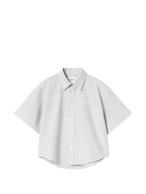 Carhartt WIP Kaia logo-embroidered shirt White I036795