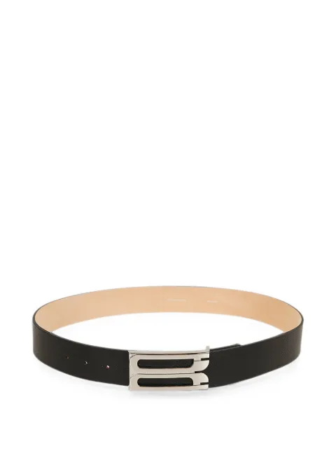Victoria Beckham logo-plaque grained-leather belt Black 1125ABL006559A