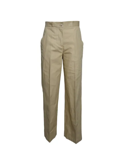 SOLOTRE pressed-crease trousers Neutrals M1AB0223ABU07S