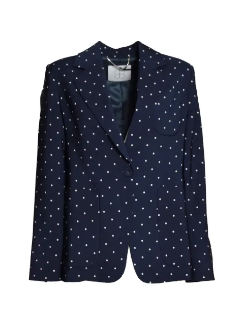 Room 52 polka-dot notched-lapel blazer Blue T565TRF96019