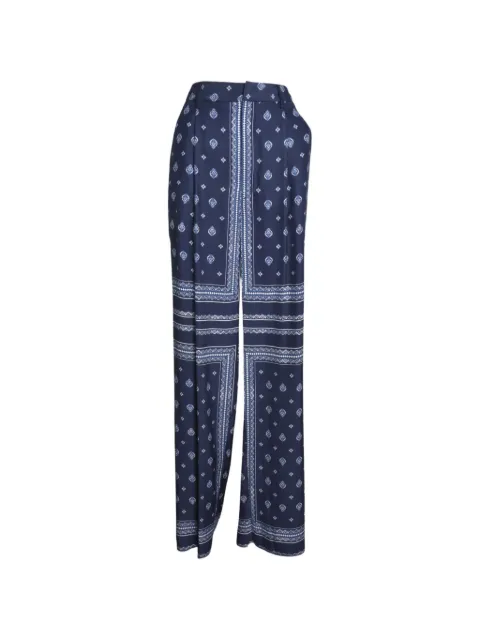 Seafarer bandana-print pleated trousers Blue SWP0128TSF00390005090