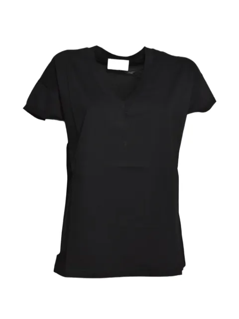 SOLOTRE V-neck short-sleeve T-shirt Black M1AB0191