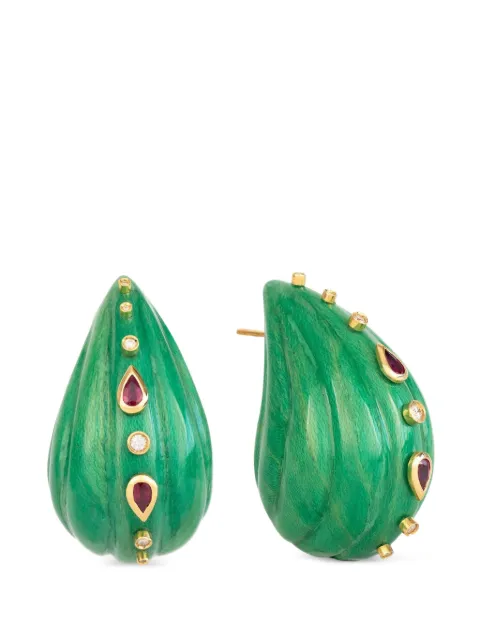 SILVIA FURMANOVICH diamond and ruby earrings Gold BR82067