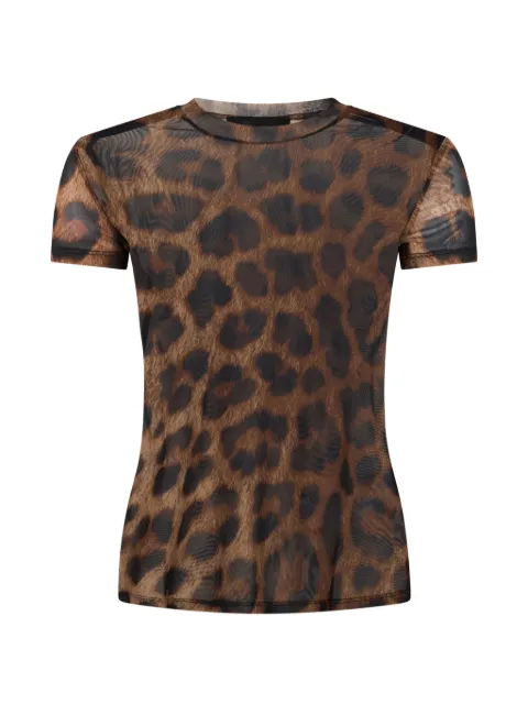 Philipp Plein leopard-print short-sleeve T-shirt Brown AAFCWTK3986PTE067N