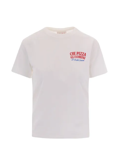 MC2 Saint Barth Emilie Pizza T-shirt Neutrals EMI0001