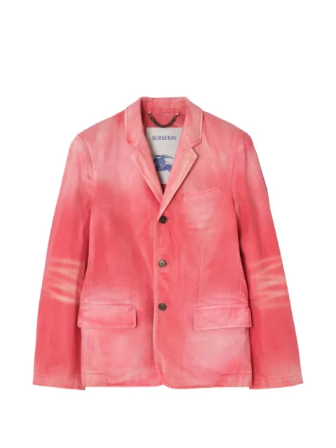 Burberry coated denim tailored jacket Pink 8124805