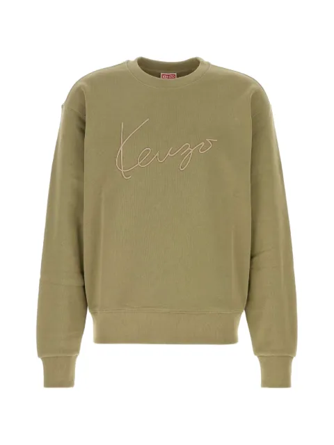 Kenzo Signature embroidered sweatshirt Green FG65SW2704MJ