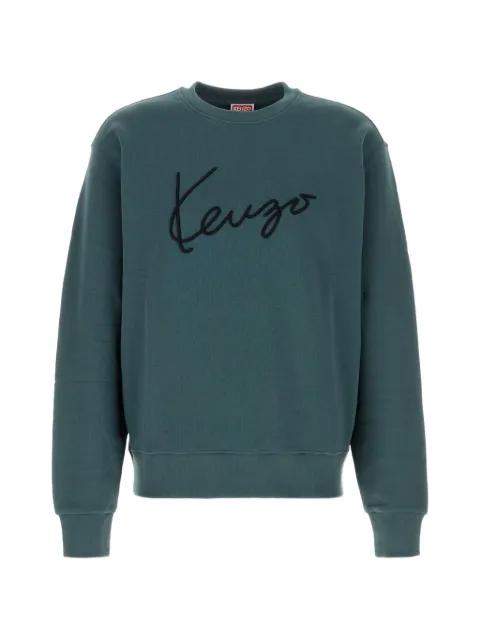 Kenzo Signature embroidered sweater Blue FG65SW2704MJ