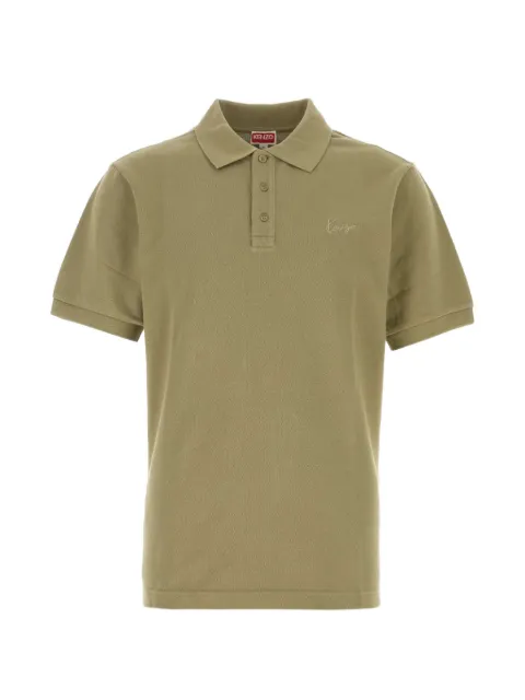 Kenzo Signature slim polo shirt Green FG65PO1554PU