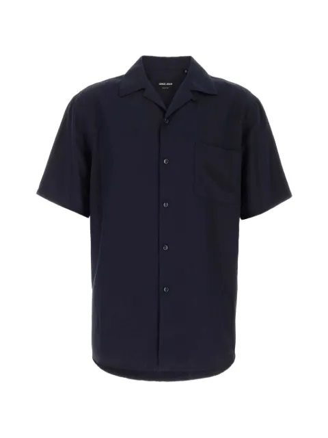 Giorgio Armani short-sleeved camp-collar shirt Blue GM003169TE20303