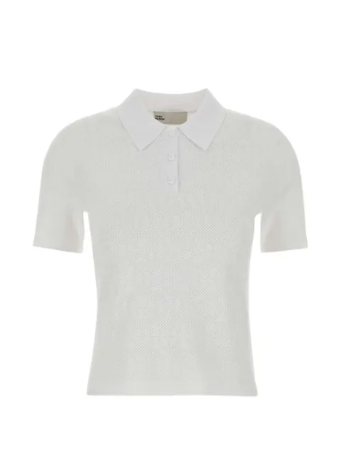Tory Burch pointelle viscose polo White 182085