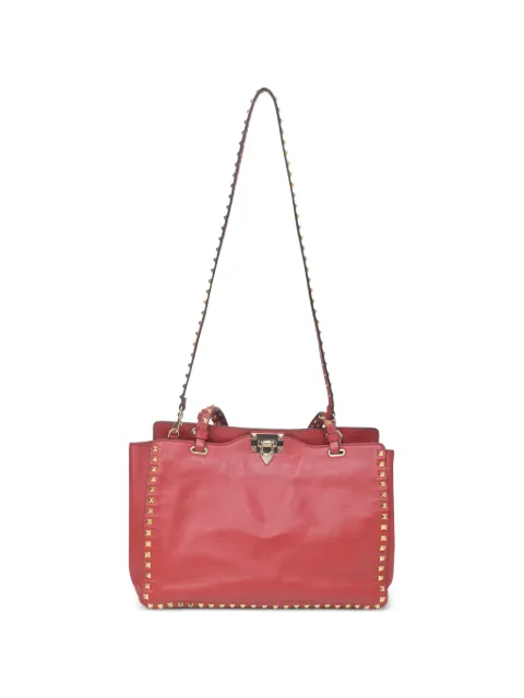 Valentino Garavani Pre-Owned Rockstud leather tote bag Red NAPPUHKBA372124W