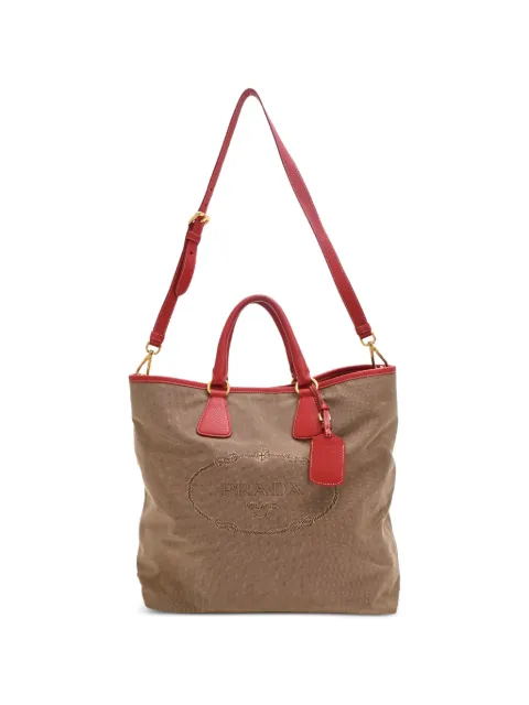 Prada Pre-Owned 2-way tote bag Brown RFCPUHKBA739635W