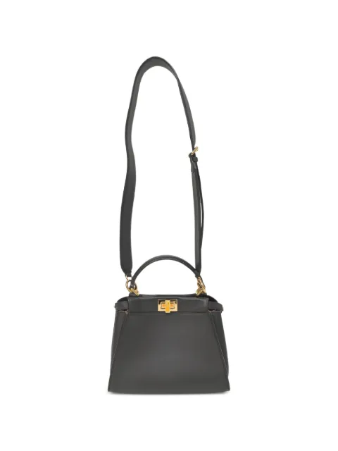Fendi Pre-Owned Peekaboo Mini handbag Brown NAPPUHKBA373171W