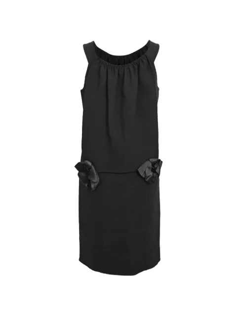 Oscar de la Renta Pre-Owned pleated shift dress Black RFCPUHKCL739631W