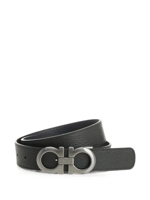 Ferragamo Gancini-buckle belt Black 675542