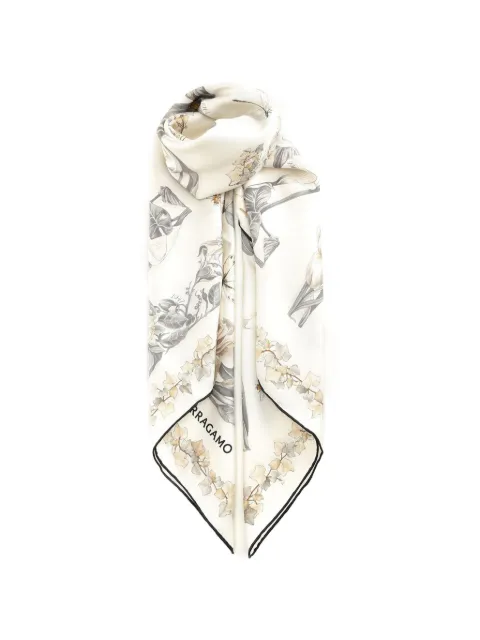 Ferragamo Eden floral-print scarf Neutrals 310245