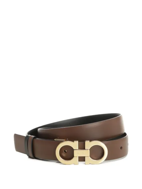 Ferragamo Gancini reversible leather belt Brown 23A565