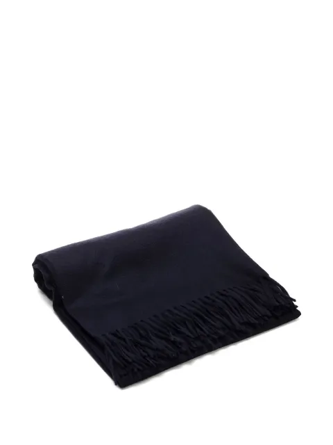 Al Duca D’Aosta 1902 fringed cashmere scarf Blue 8500146PLAID