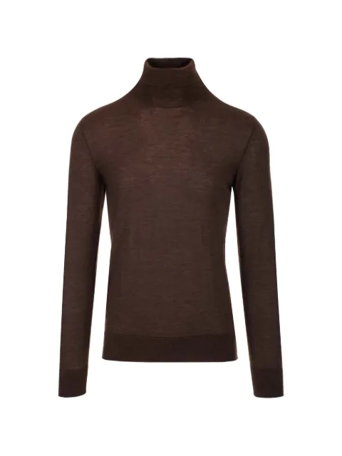 Al Duca D’Aosta 1902 roll-neck cashmere-blend sweater Brown 73ADOLCEVSILKA