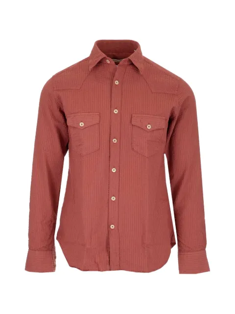 Al Duca D’Aosta 1902 seersucker-cotton shirt Red RKSXNX