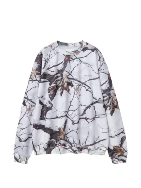 Magic Stick snow-camo crew-neck sweatshirt White 25SSMS1006