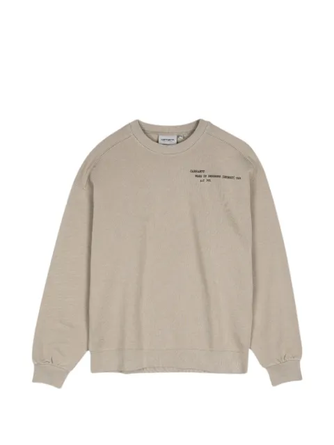 Carhartt WIP Punched logo-print sweater Neutrals I036039