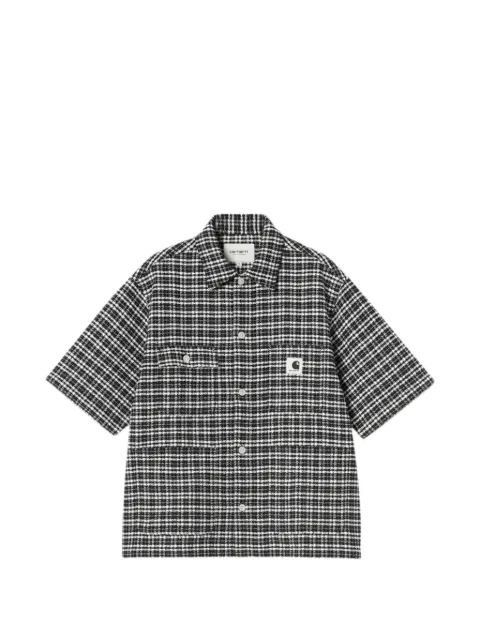 Carhartt WIP Michigan check waffle shirt Black I036261