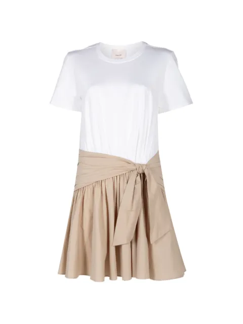 Cinq A Sept Leslie tie-waist pleated dress White ZD34849813Z
