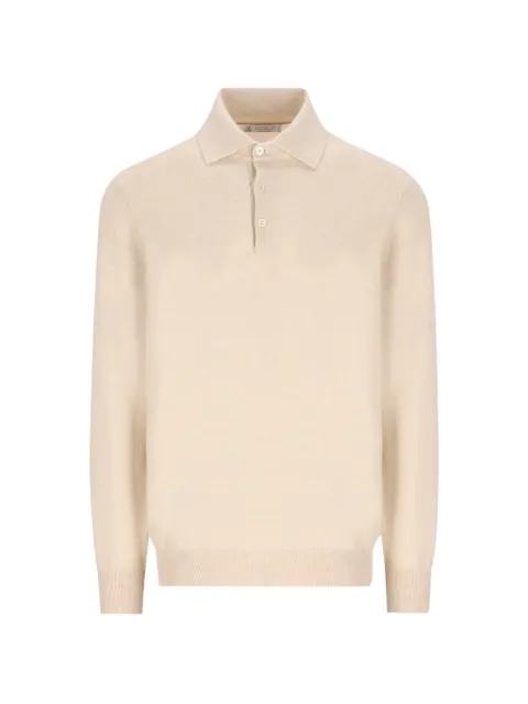 Brunello Cucinelli cashmere button-placket sweater Neutrals M2200295CFV79