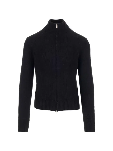 Al Duca D’Aosta 1902 ribbed-trim wool cardigan Black FZ3MLYK3R