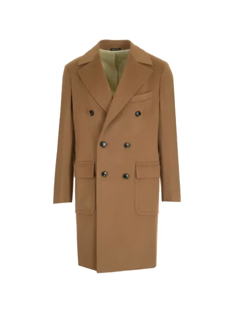 Al Duca D’Aosta 1902 double-breasted cashmere coat Brown ANDREAUC091Z