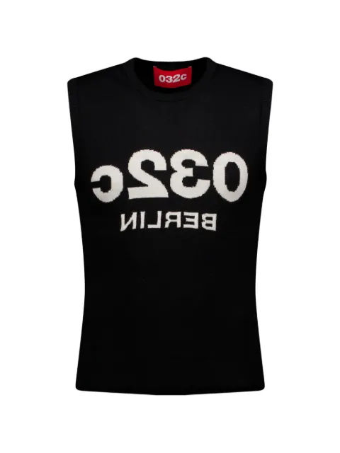 032c Hollywood to Berlin Selfie tank top Black F24URK0311000W1