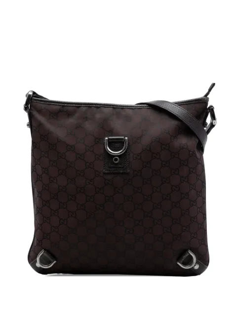 Gucci Pre-Owned 2016-2026 GG Nylon Abbey D Ring crossbody bag Brown QRTE1WMFFGAPV85P