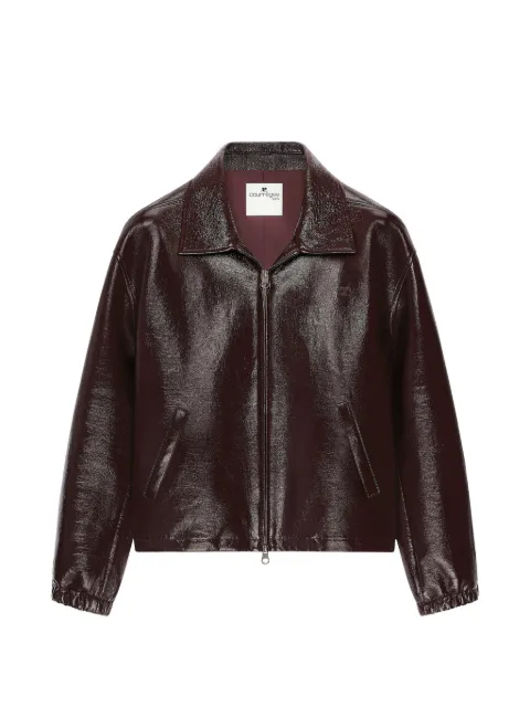 Courrèges vinyl bomber jacket Red 326CBL366VY0014